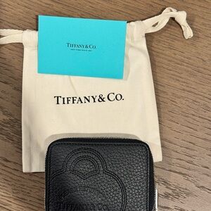 Tiffany & Co. Black Textured Leather Pouch